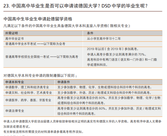 DSD高中读德国本科，你还可以走高考程序这条路